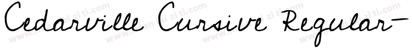 Cedarville Cursive Regular字体转换